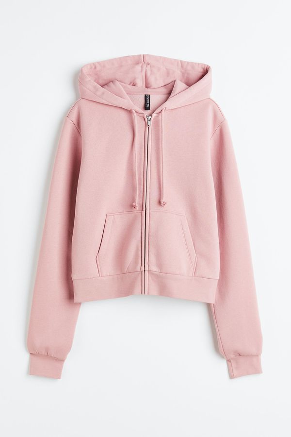 Chaqueta sudadera corta con capucha