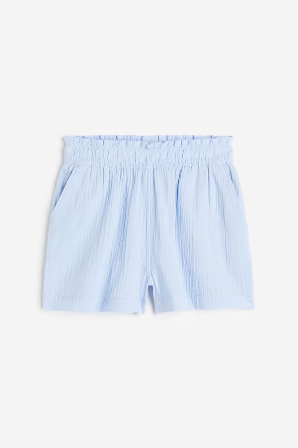 Pantalón corto de algodón con efecto arrugado