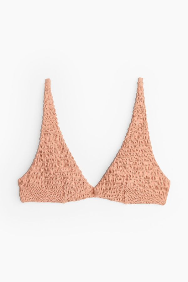 Top de bikini triangular nido de abeja