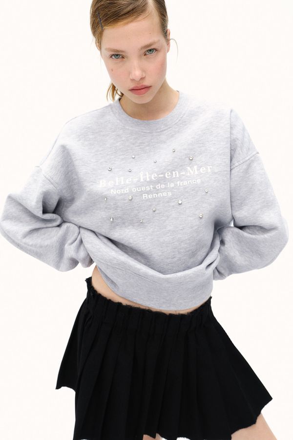Sudadera oversize con motivo estampado