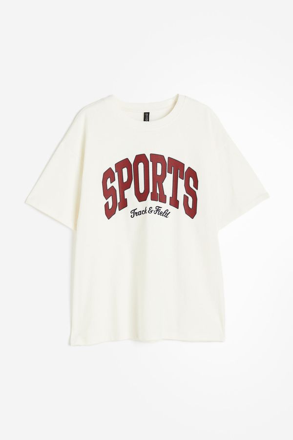 Camiseta oversize con motivo estampado