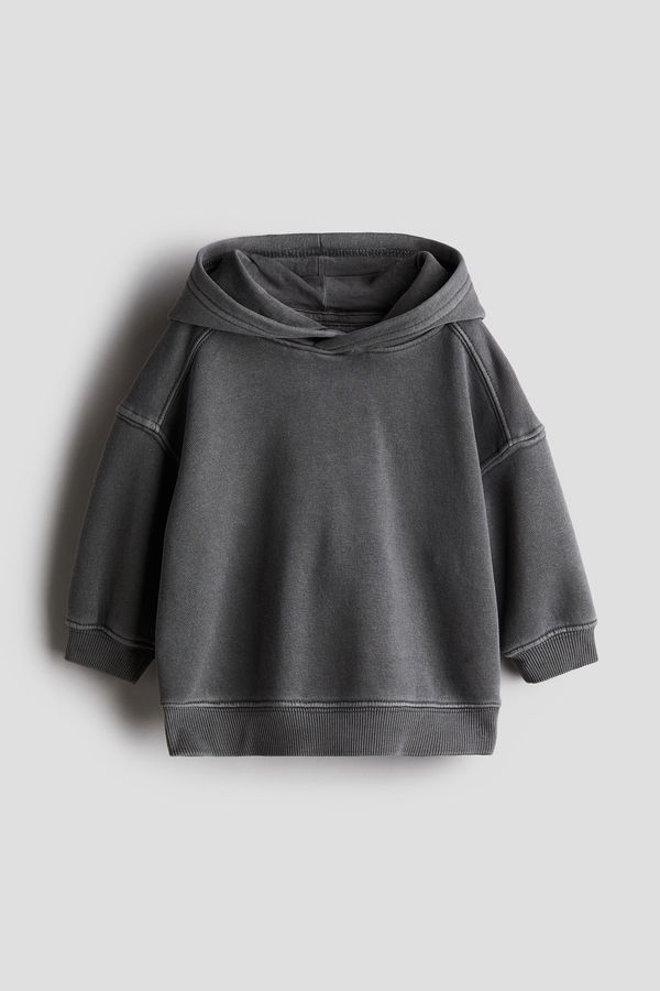 Sudadera efecto lavado con capucha