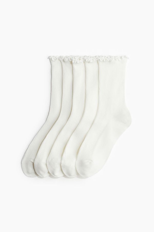 Pack de 5 calcetines en punto de canalé