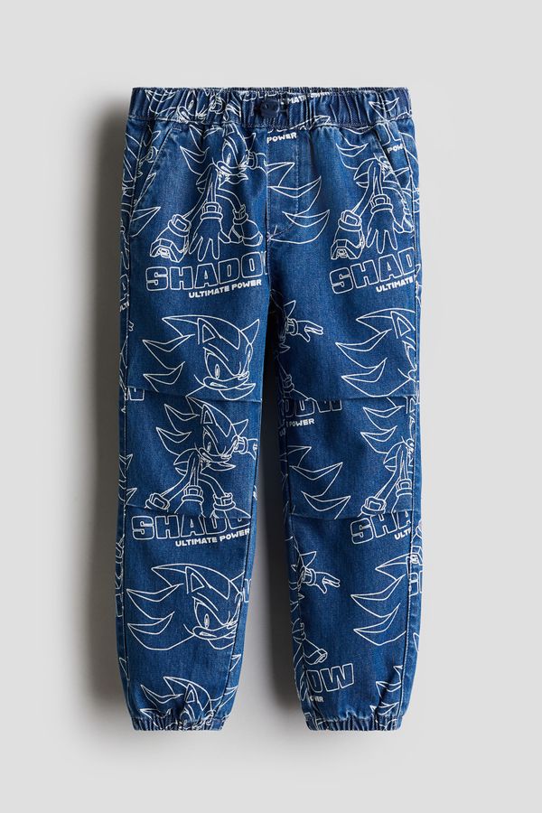 Joggers vaqueros con diseño estampado