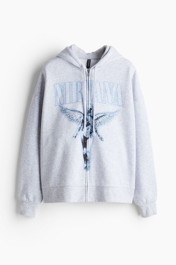 Chaqueta sudadera oversize con capucha y motivo