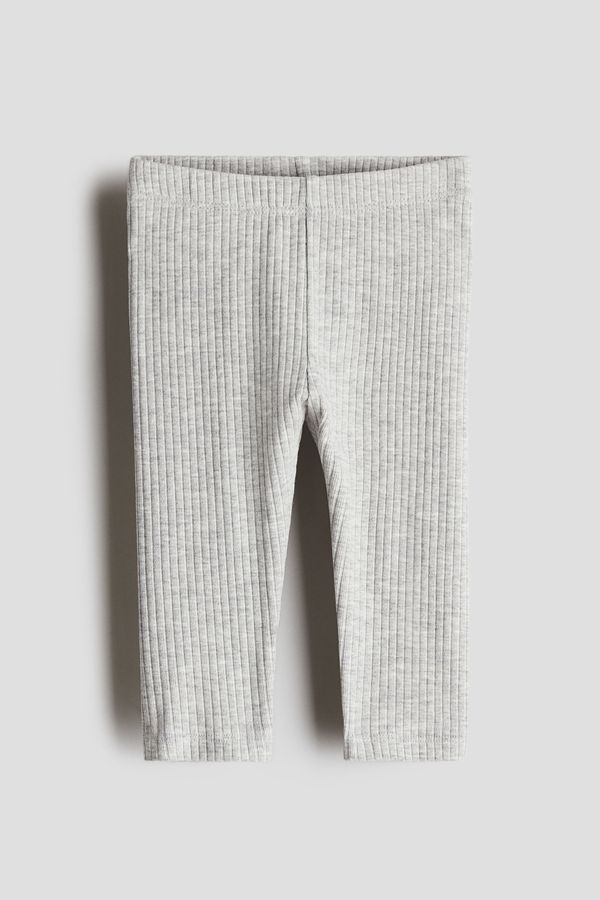 Ribbed cotton leggings