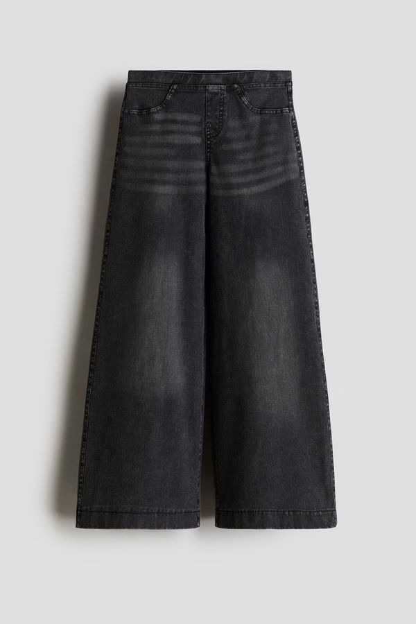 Pantalón amplio efecto denim