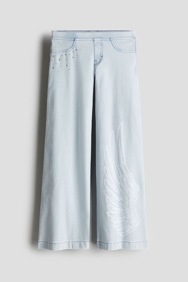 Pantalón amplio efecto denim