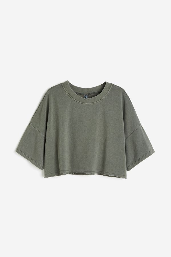 Sudadera cropped de manga corta