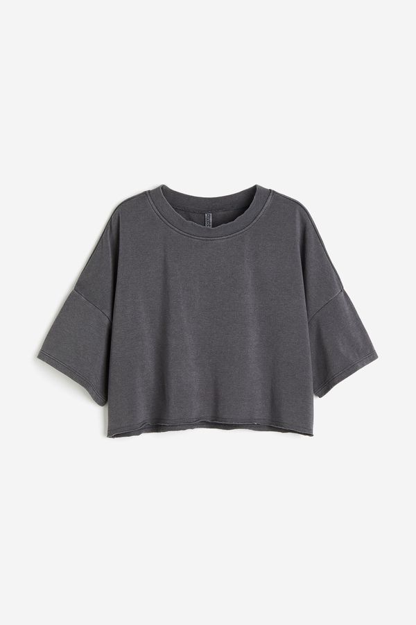 Sudadera cropped de manga corta