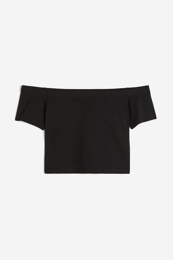 Top de punto off-the-shoulder