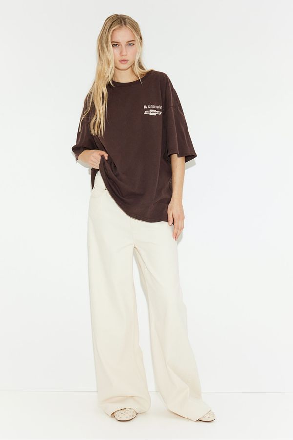 Camiseta oversize con motivo estampado