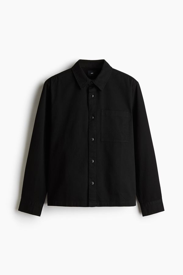 Regular Fit Cotton twill overshirt