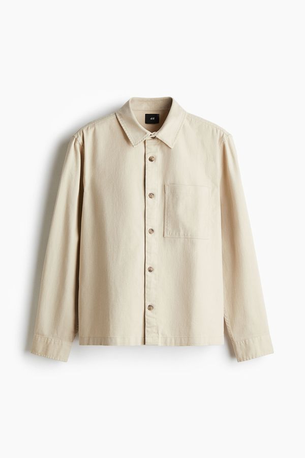 Regular Fit Cotton twill overshirt