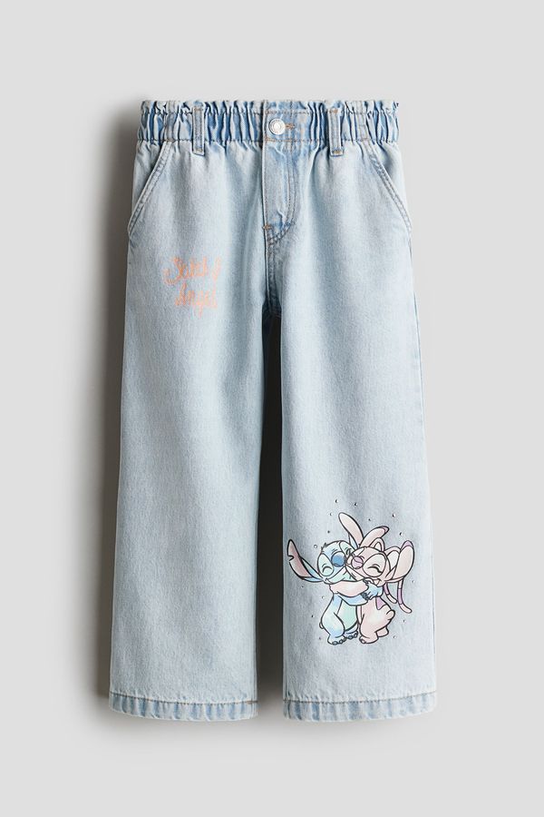Wide Leg Jeans con motivo