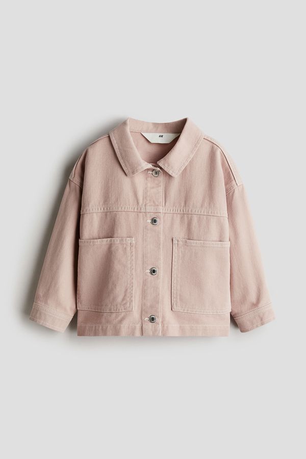 Chaqueta oversize en sarga de algodón