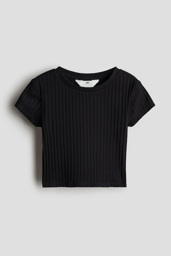 Camiseta de algodón acanalado