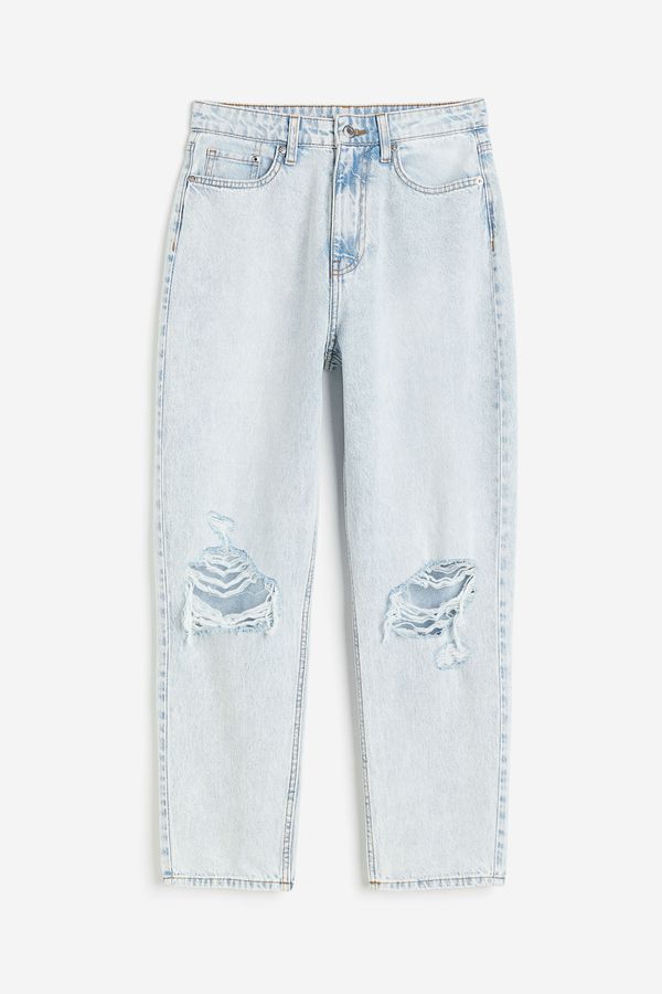 Mom Loose Fit Ultra High Ankle Jeans