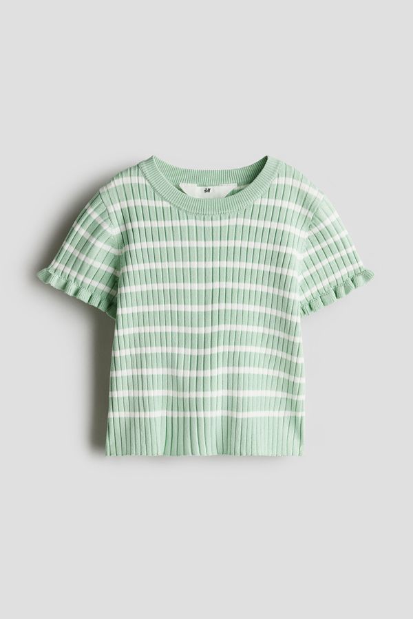 Camiseta en punto de canalé