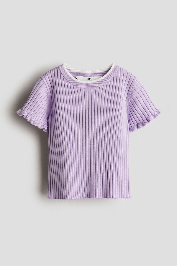Camiseta en punto de canalé