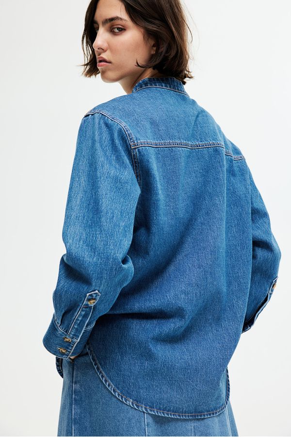 Camisa denim de corte holgado