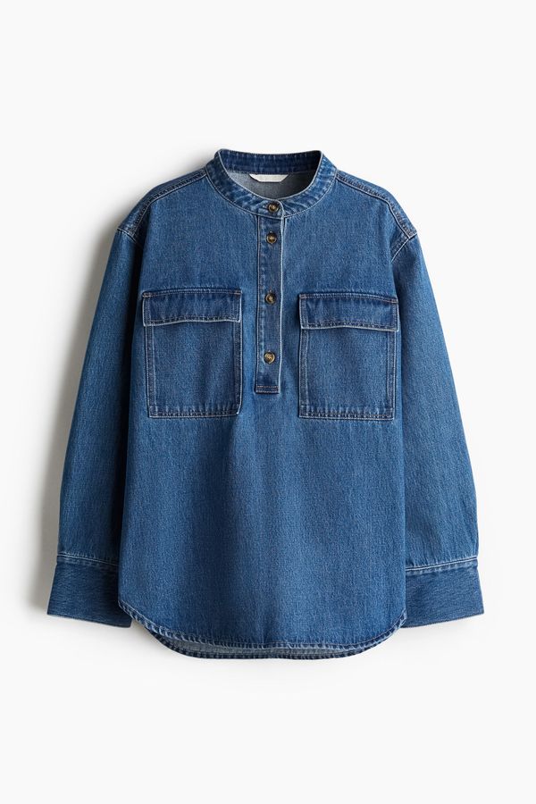 Camisa denim de corte holgado