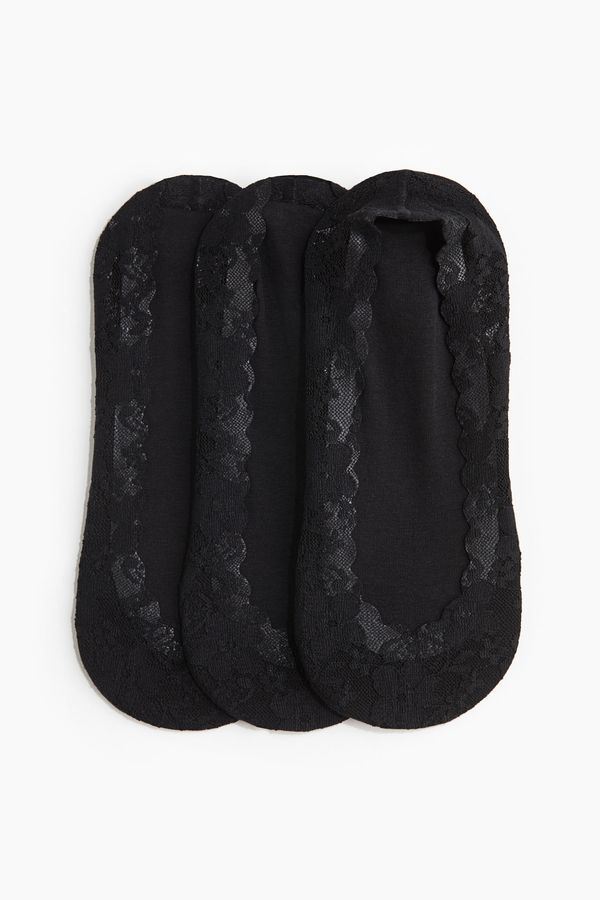 Pack de 3 calcetines de encaje de corte extrabajo