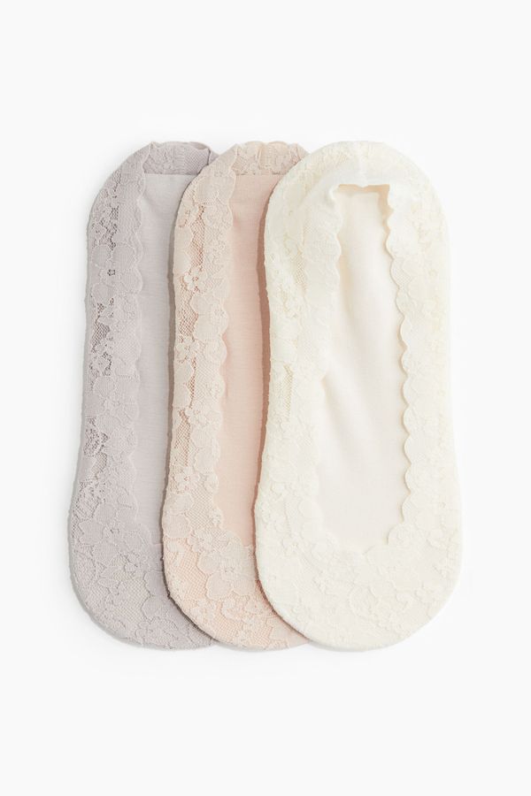 Pack de 3 calcetines de encaje de corte extrabajo