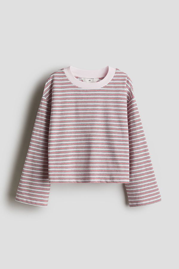 Camiseta de manga larga en punto de algodón