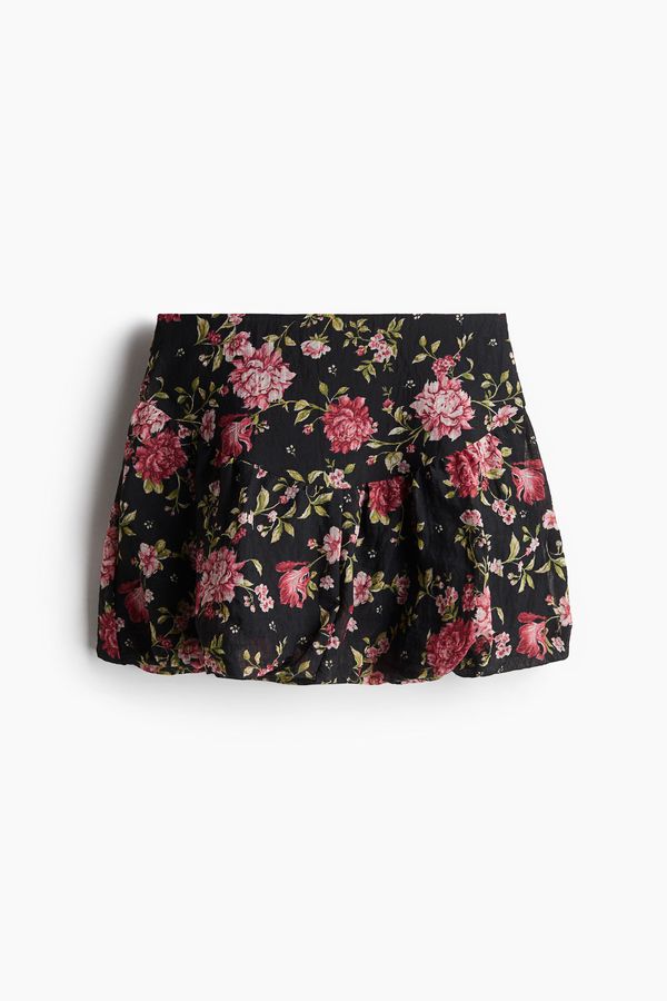 Falda estampada con bajo burbuja