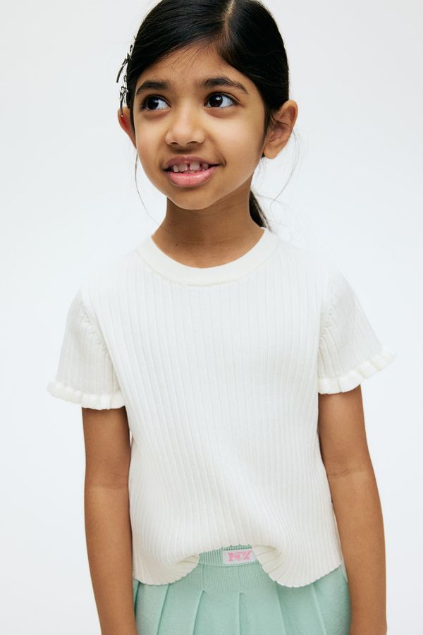 Camiseta en punto de canalé