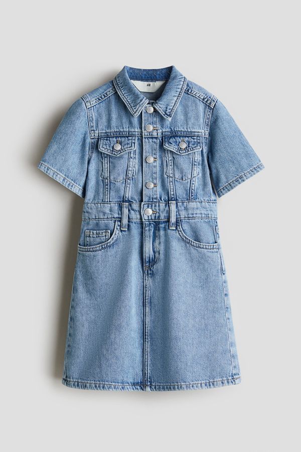 Vestido en denim de algodón