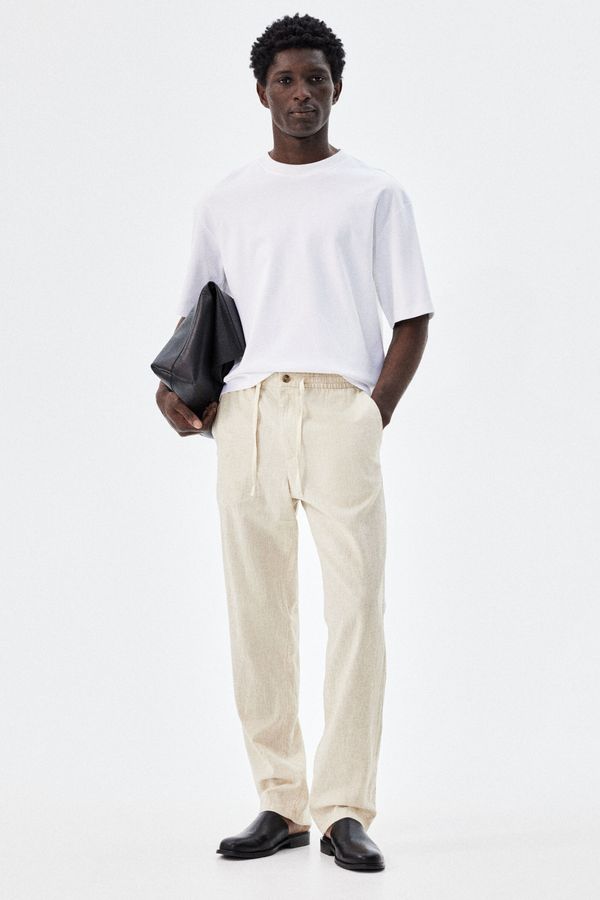 Pantalón en mezcla de lino Regular Fit