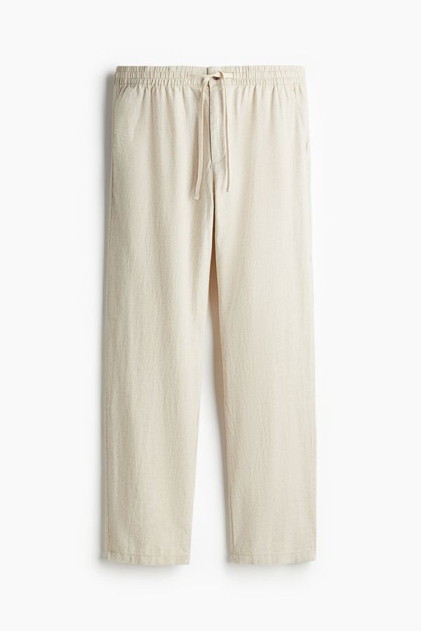 Pantalón en mezcla de lino Regular Fit
