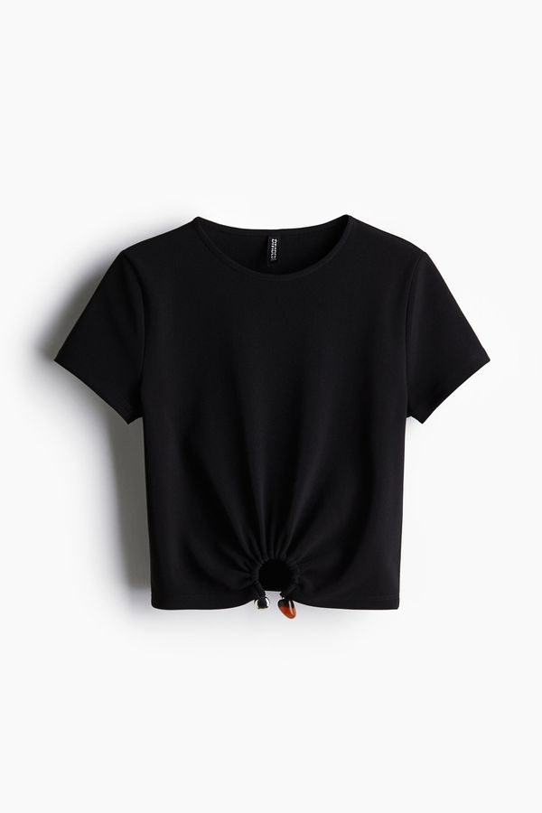 Camiseta de canalé con cuentas