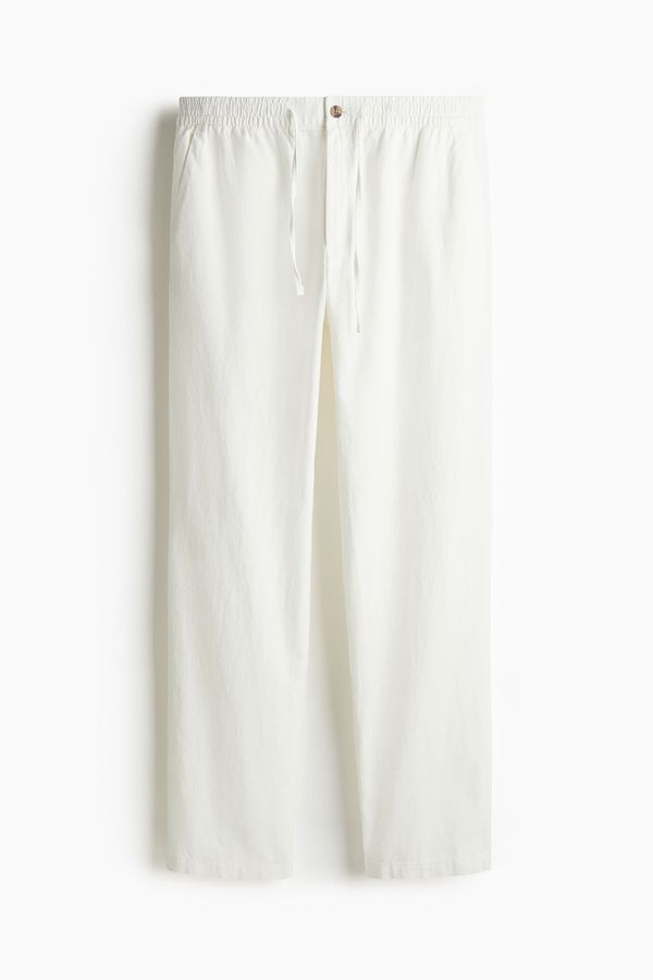 Pantalón en mezcla de lino Regular Fit