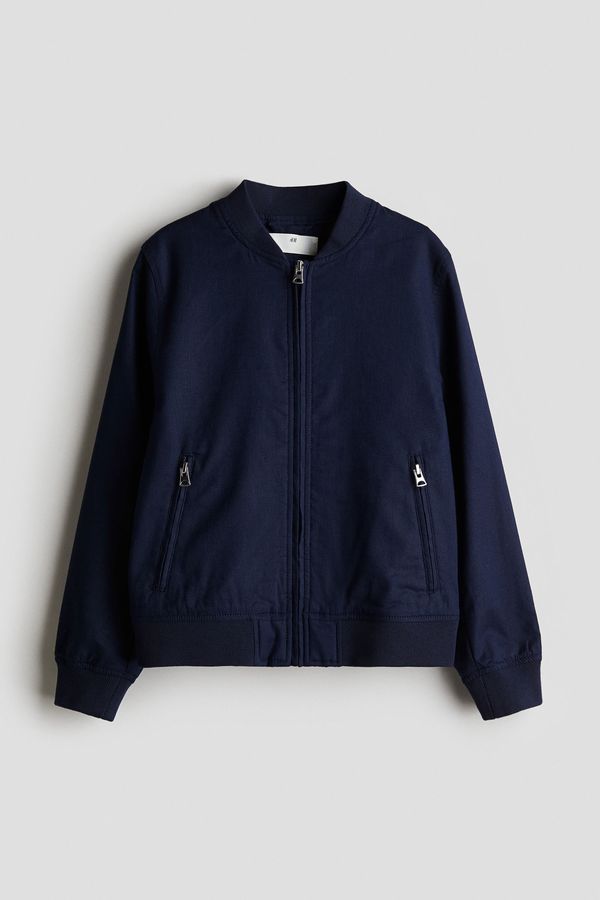 Cazadora bomber en mezcla de lino
