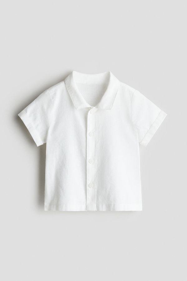 Camisa en mezcla de lino