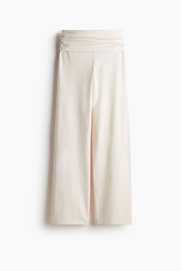 Pantalón de punto con cintura plegable
