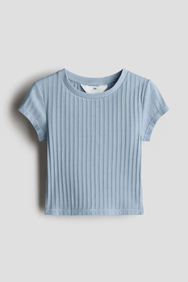 Camiseta de algodón acanalado