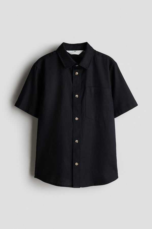 Camisa en mezcla de lino