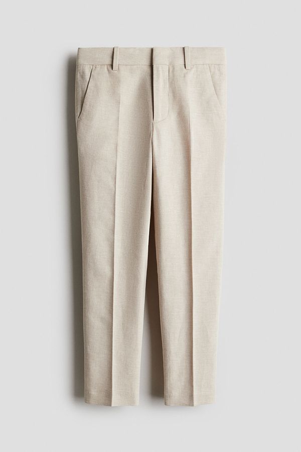 Pantalón de traje en mezcla de lino