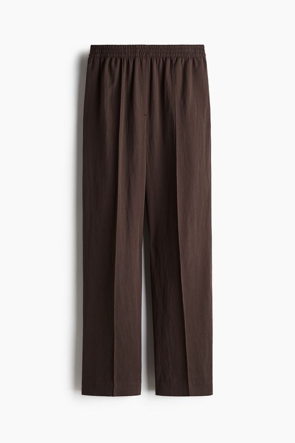 Pull-on twill trousers