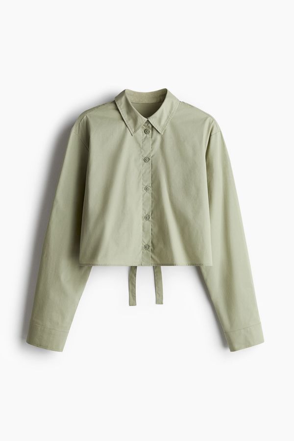 Camisa cropped con lazada
