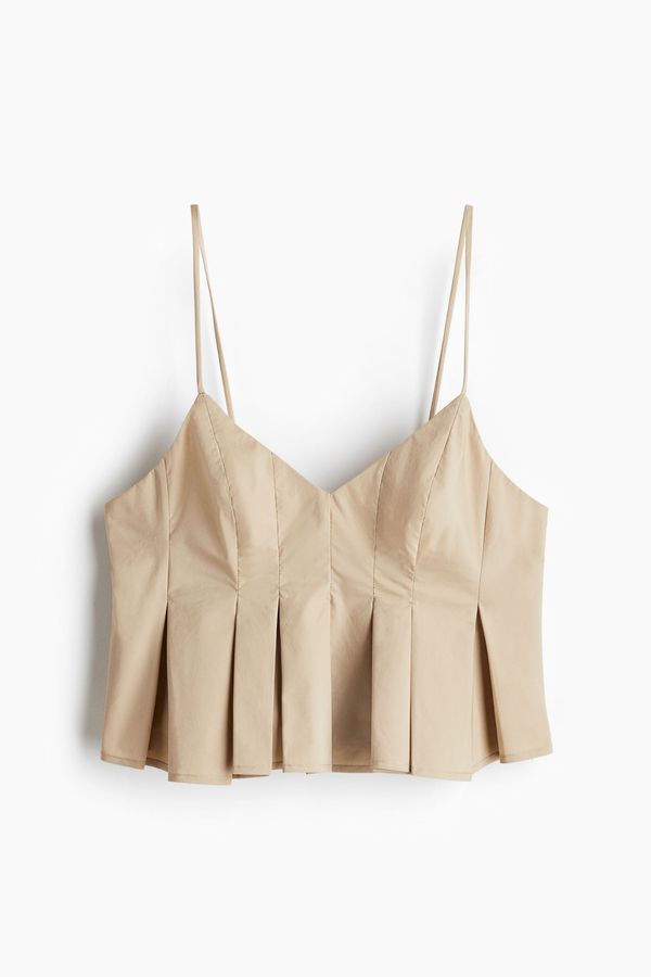 Top plisado con tirantes espagueti
