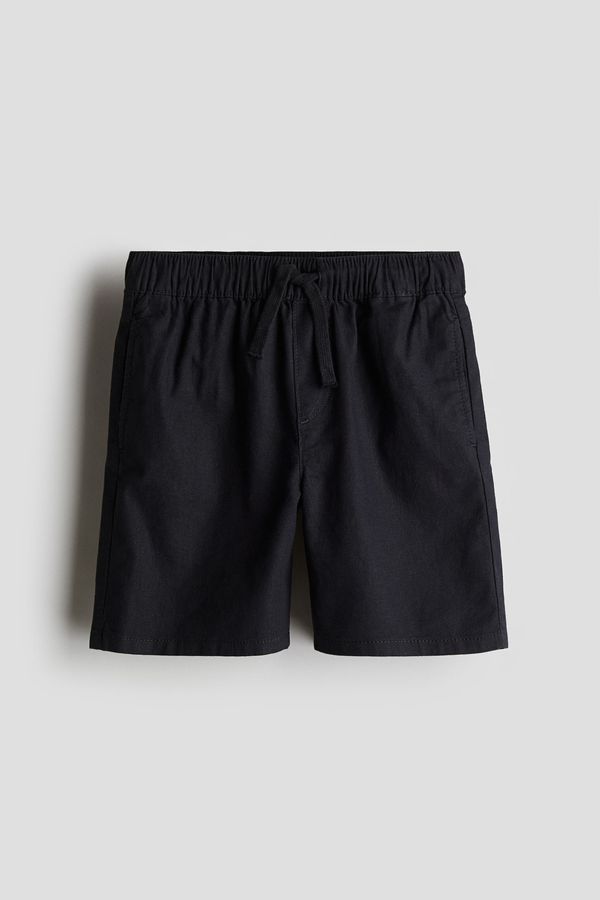 Linen-blend shorts