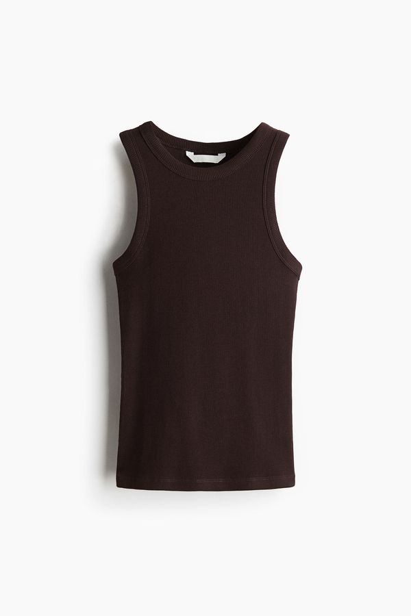 Camiseta sin mangas en canalé