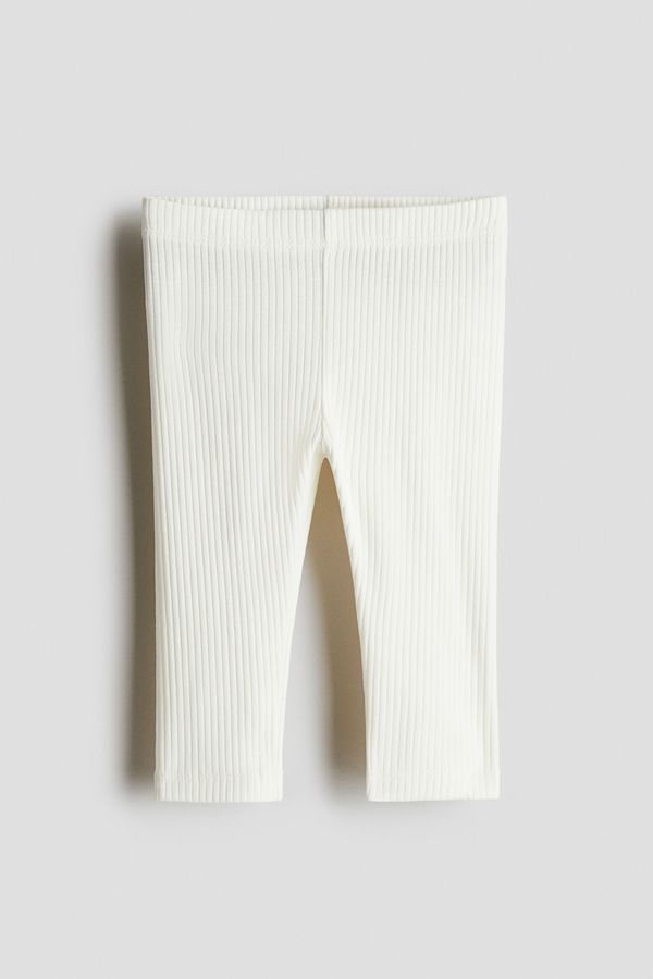 Leggings de algodón acanalado