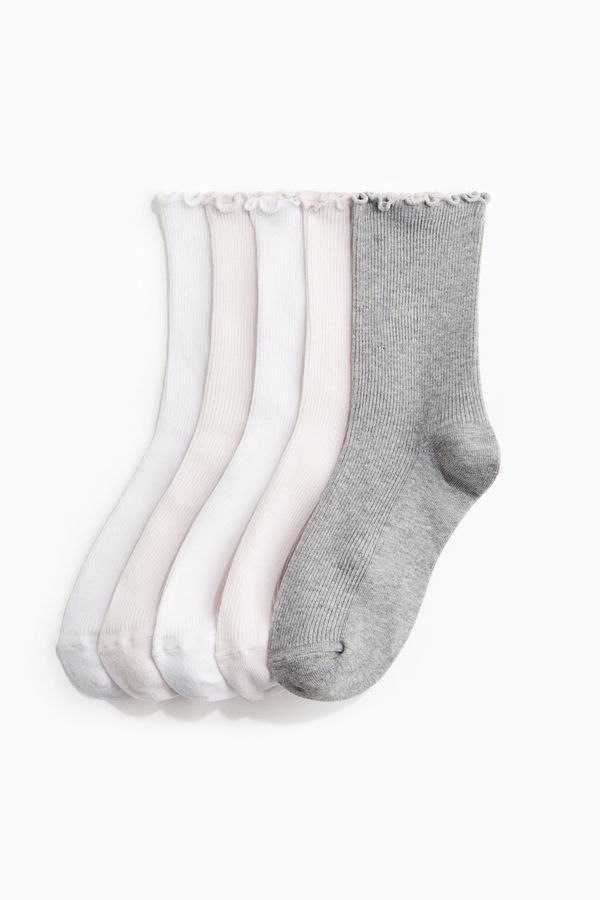 Pack de 5 calcetines en punto de canalé