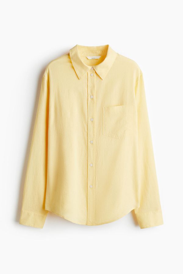 Camisa en mezcla de lino